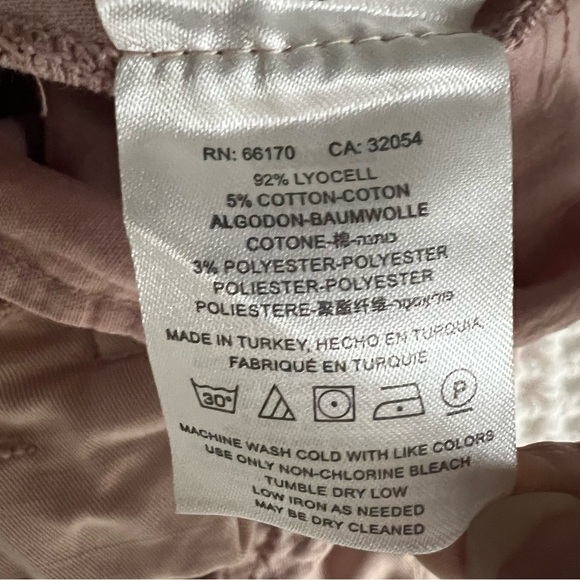 Anthropologie Blythe Wide Leg Paperbag Pants in Blush Pink Casual Size 10 Preppy - Picture 10 of 12